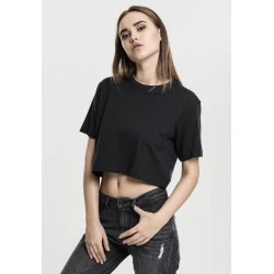 Дамска къса и широка тениска в черно Oversized Urban Classics