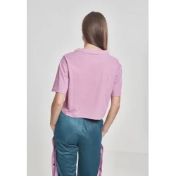 Дамска къса и широка тениска в розово Oversized Urban Classics coolpink
