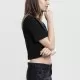 Дамска къса и широка тениска в черно Oversized Urban Classics, Тениски - Hoodstyle.bg
