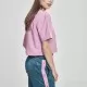 Дамска къса и широка тениска в розово Oversized Urban Classics coolpink, Тениски - Hoodstyle.bg