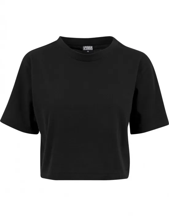 Дамска къса и широка тениска в черно Oversized Urban Classics, Тениски - Hoodstyle.bg