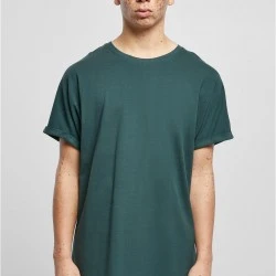 Мъжка дълга тениска в тъмнозелен цвят Urban Classics Long Shaped Tee
