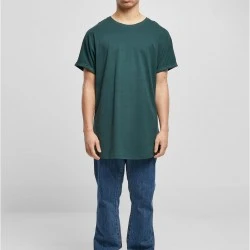 Мъжка дълга тениска в тъмнозелен цвят Urban Classics Long Shaped Tee