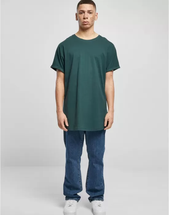 Мъжка дълга тениска в тъмнозелен цвят Urban Classics Long Shaped Tee, Тениски - Hoodstyle.bg