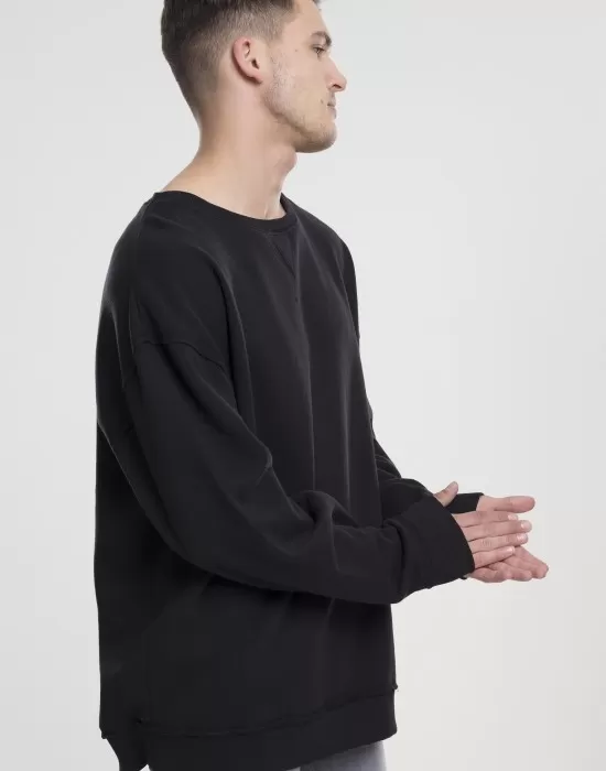 Мъжка блуза в черно Urban Classics Oversized Open Edge Crew, Блузи - Hoodstyle.bg