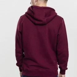 Мъжки изчистен тъмночервен суичър Urban Classics port