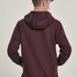 Мъжки изчистен тъмночервен суичър Urban Classics redwine
