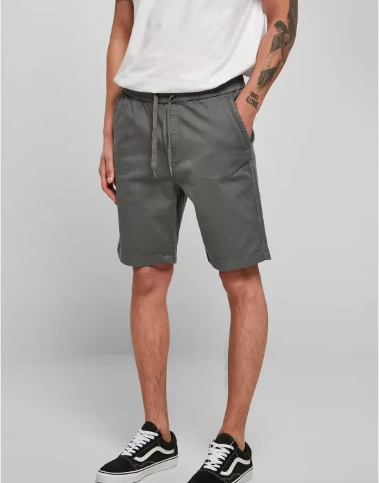 Мъжки къси панталони в тъмносиво Stretch Twill Joggshorts, Къси панталони - Hoodstyle.bg