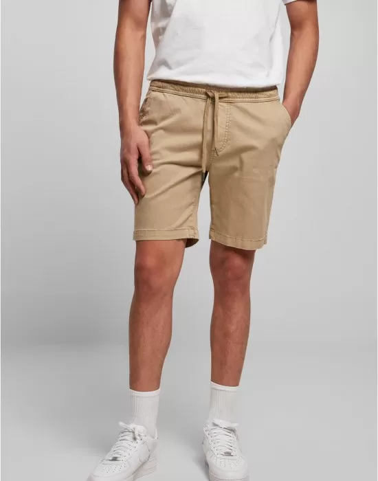 Мъжки къси панталони в бежово Stretch Twill Joggshorts, Къси панталони - Hoodstyle.bg