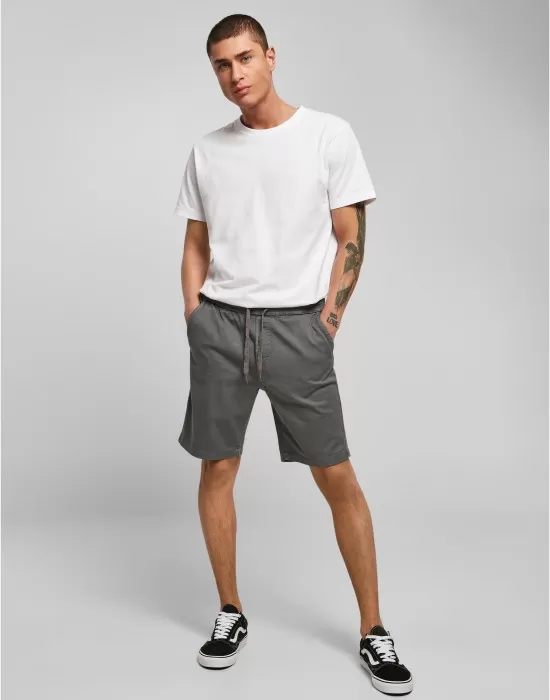 Мъжки къси панталони в тъмносиво Stretch Twill Joggshorts, Къси панталони - Hoodstyle.bg