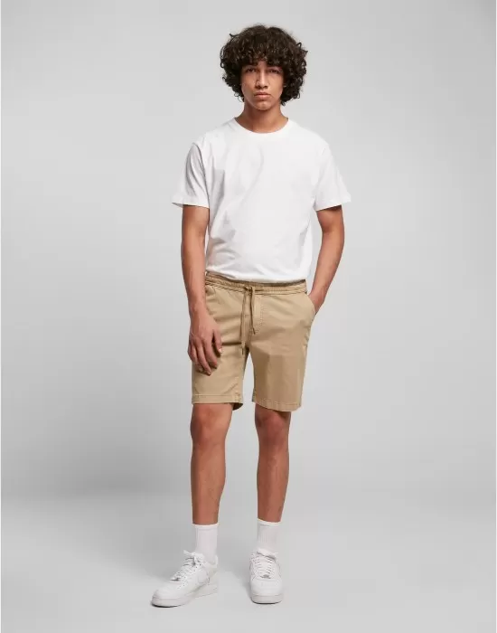 Мъжки къси панталони в бежово Stretch Twill Joggshorts, Къси панталони - Hoodstyle.bg