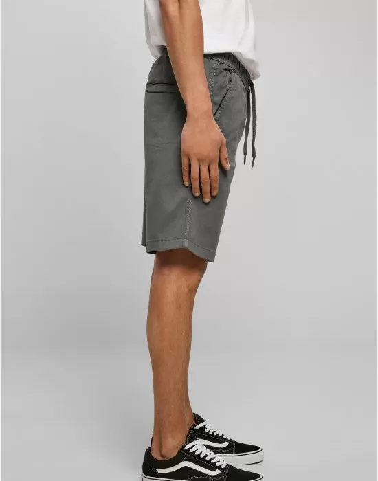 Мъжки къси панталони в тъмносиво Stretch Twill Joggshorts, Къси панталони - Hoodstyle.bg