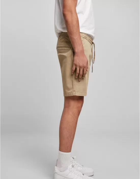 Мъжки къси панталони в бежово Stretch Twill Joggshorts, Къси панталони - Hoodstyle.bg