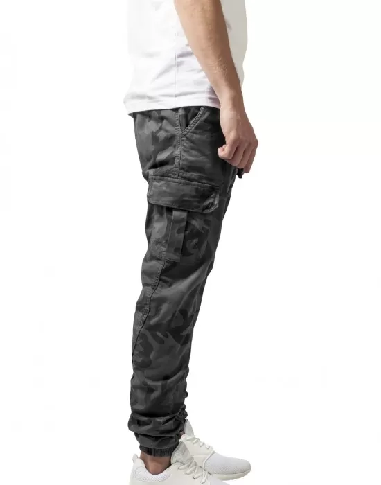 Мъжки камуфлажен карго панталон Urban Classics grey camo, Панталони - Hoodstyle.bg