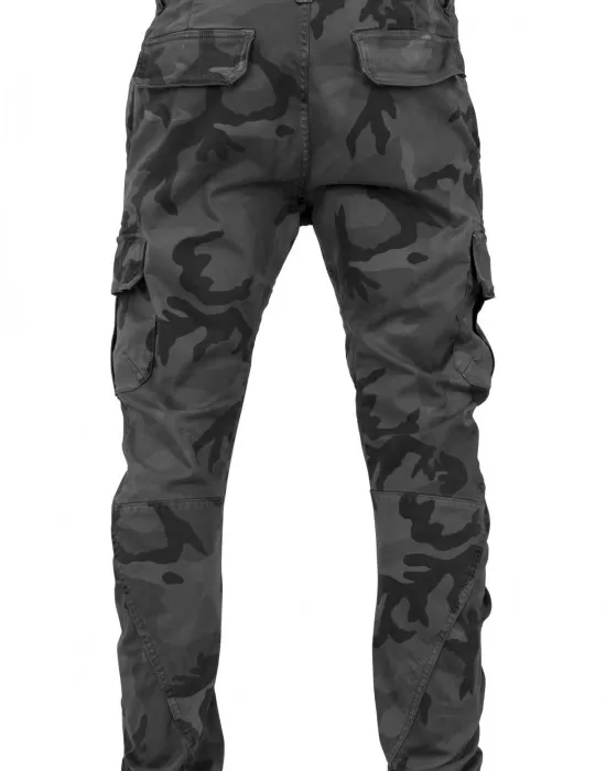 Мъжки камуфлажен карго панталон Urban Classics grey camo, Панталони - Hoodstyle.bg