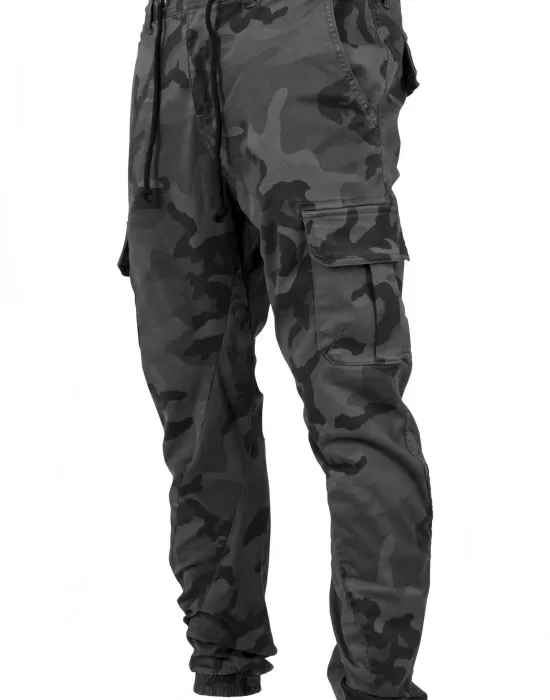 Мъжки камуфлажен карго панталон Urban Classics grey camo, Панталони - Hoodstyle.bg
