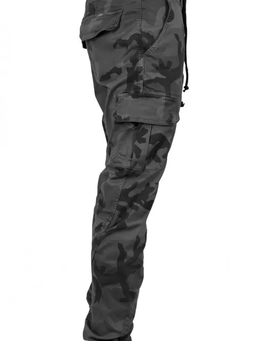Мъжки камуфлажен карго панталон Urban Classics grey camo, Панталони - Hoodstyle.bg