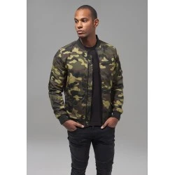Мъжко тънко яке тип бомбър Urban Classics в камуфлаж woodcamo