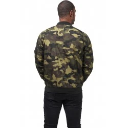 Мъжко тънко яке тип бомбър Urban Classics в камуфлаж woodcamo