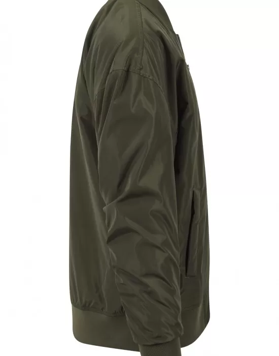 Мъжко яке, тип бомбър Urban Classics Oversized в цвят маслина, Бомбъри - Hoodstyle.bg