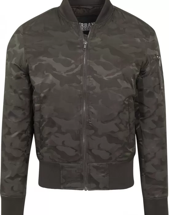Мъжко камуфлажно яке тип бомбър Urban Classics в цвят тъмна маслина, Бомбъри - Hoodstyle.bg