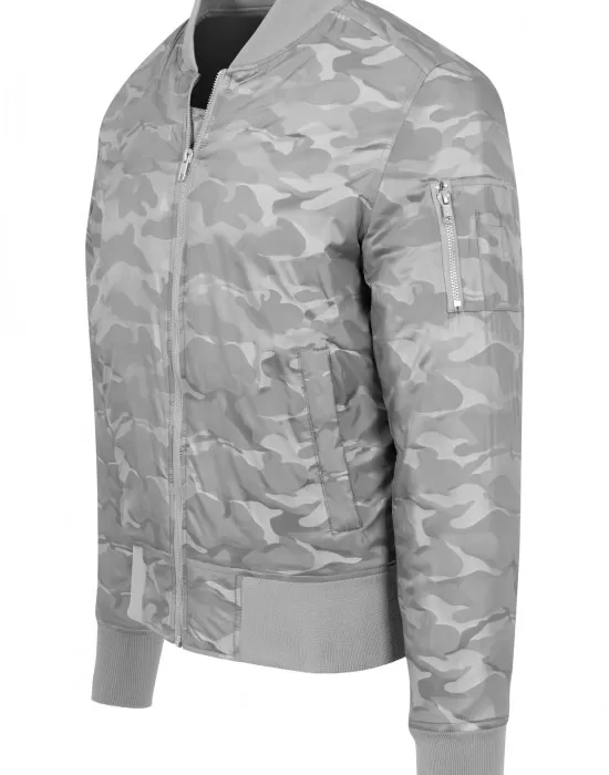 Мъжко яке тип бомбър Urban Classics stone в камуфлаж