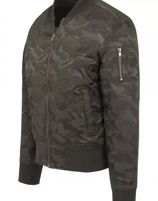 Мъжко камуфлажно яке тип бомбър Urban Classics в цвят тъмна маслина, Бомбъри - Hoodstyle.bg