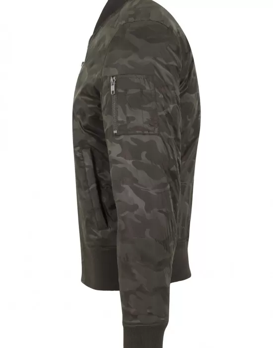 Мъжко камуфлажно яке тип бомбър Urban Classics в цвят тъмна маслина, Бомбъри - Hoodstyle.bg