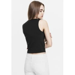 Дамски потник в черен цвят Urban Classics Ladies Lace Up Cropped Top black 