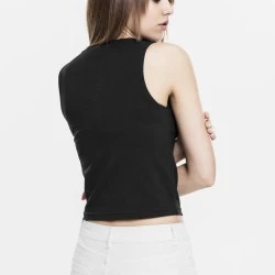 Дамски потник в черен цвят Urban Classics Ladies Lace Up Cropped Top black 