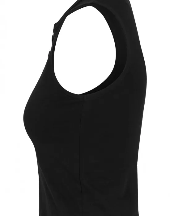 Дамски потник в черен цвят Urban Classics Ladies Lace Up Cropped Top black, Топове - Hoodstyle.bg
