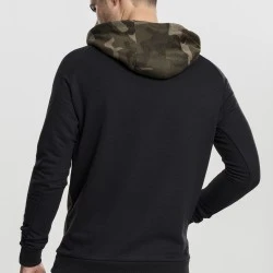 Мъжки суичър в цвят камуфлаж Urban Classics Camo Contrast Raglan Hoody 