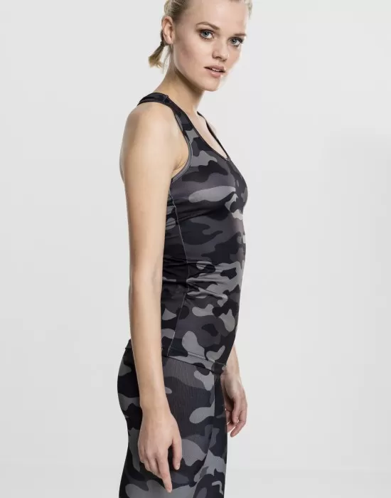 Дамски потник в тъмен камуфлаж Urban Classics Ladies Camo Top dark camo, Топове - Hoodstyle.bg