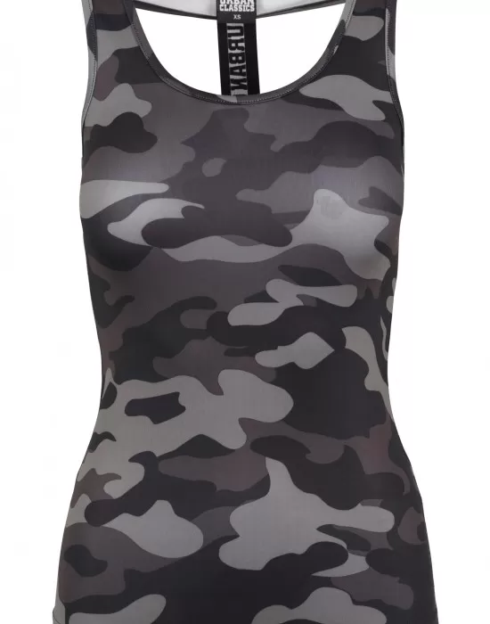Дамски потник в тъмен камуфлаж Urban Classics Ladies Camo Top dark camo, Топове - Hoodstyle.bg
