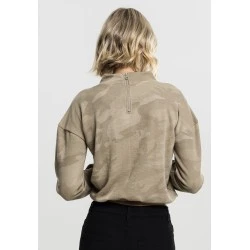 Дамско камуфлажно поло Urban Classics sand camo