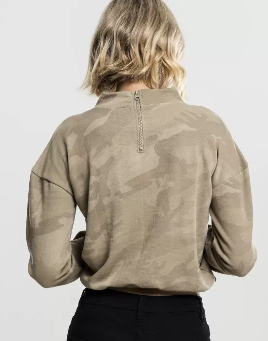 Дамско камуфлажно поло Urban Classics sand camo, Топове - Hoodstyle.bg