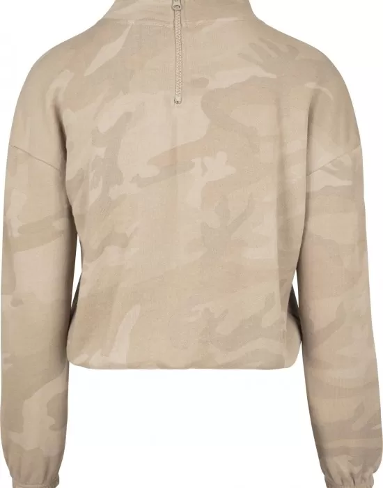 Дамско камуфлажно поло Urban Classics sand camo, Топове - Hoodstyle.bg