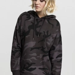 Дамски суичър в тъмносив камуфлаж Urban Classics Ladies Oversized Camo Hoody 