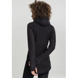 Дамски суичър в черно Urban Classics Ladies Polar Fleece Zip Hoody 