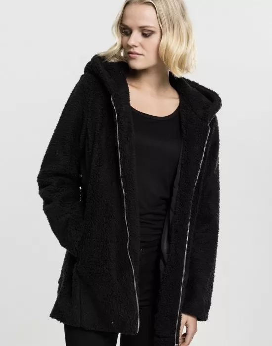 Дамско яке в черно от Urban Classics Ladies Sherpa, Якета - Hoodstyle.bg