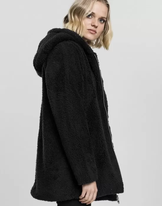 Дамско яке в черно от Urban Classics Ladies Sherpa, Якета - Hoodstyle.bg