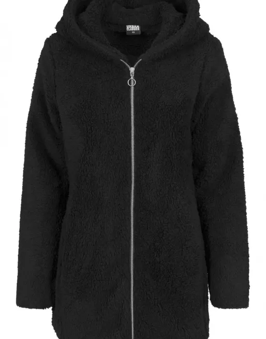 Дамско яке в черно от Urban Classics Ladies Sherpa, Якета - Hoodstyle.bg