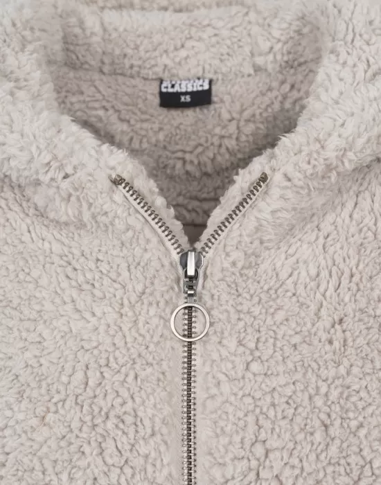 Дамско яке в пясъчен цвят от Urban Classics Ladies Sherpa, Якета - Hoodstyle.bg