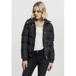 Дамско яке в черно от Urban Classics Ladies Hooded Puffer 