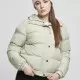 Дамско яке в цвят светла маслина Urban Classics Hooded Puffer softsalvia, Якета - Hoodstyle.bg