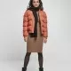 Дамско яке в цвят корал Urban Classics Hooded Puffer redearth, Якета - Hoodstyle.bg