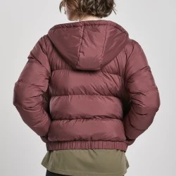 Дамско яке в червено от Urban Classics Ladies Hooded Puffer 