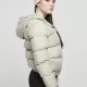 Дамско яке в цвят светла маслина Urban Classics Hooded Puffer softsalvia, Якета - Hoodstyle.bg