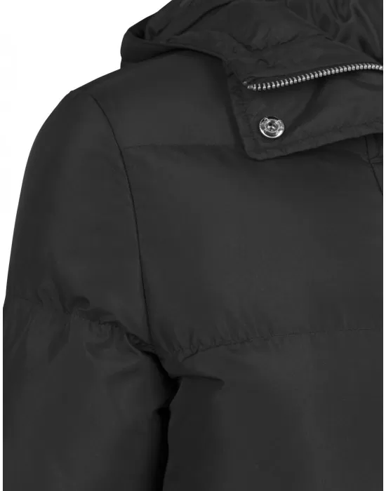 Дамско яке в черно от Urban Classics Ladies Hooded Puffer, Якета - Hoodstyle.bg