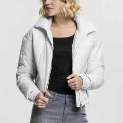 Дамско яке Urban Classics High Neck в бял цвят